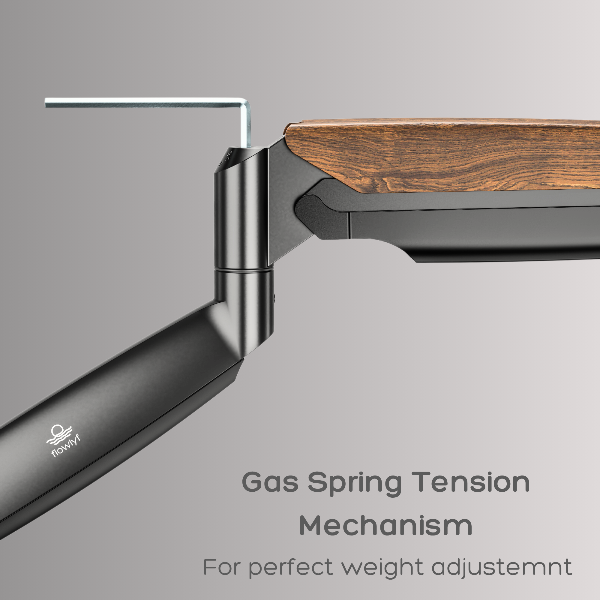 Dual Wooden FlowArm — Premium Wood Dual Monitor Arm for Two Screens | India